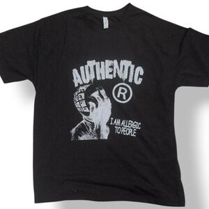 Authentic Attitude Black And White Graphic Print T-Shirt